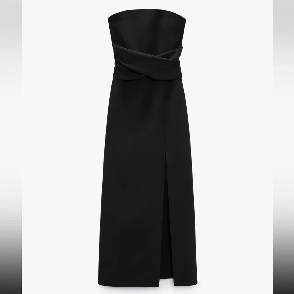 Zara strapless midi dress - Picture 3 of 7